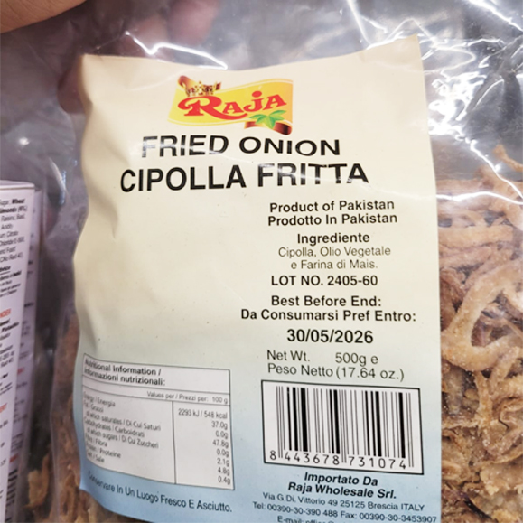 Raja fried onion cipolla afitta 5
